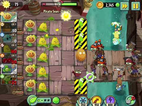 Plants vs Zombies 2 - Pirate Seas :Day 24 (IPad Version