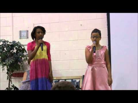 Cymmone & Tiffany singing New Soul at 5th Grade Graduation