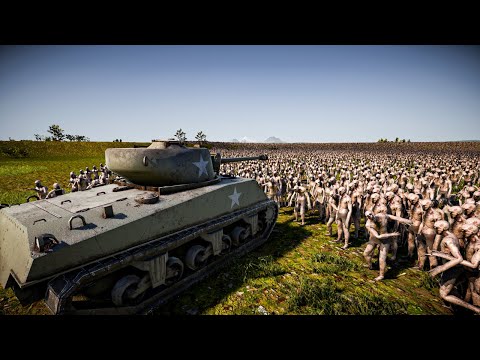 1 SUPER TANK vs 1 MILLION ZOMBIES - Ultimate Epic Battle Simulator 2 | UEBS 2
