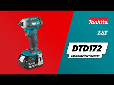 Makita DTD172Z Akumuliatorinis smūginis suktuvas, 18 V,Li-ion, 180 Nm, LED, Neturintis šepetėlių variklis, XPT, Be akumuliatorių ir kroviklio! video