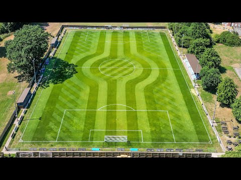 Pitch perfect! Non-league football groundsman's stunning pitch patterns | SWNS