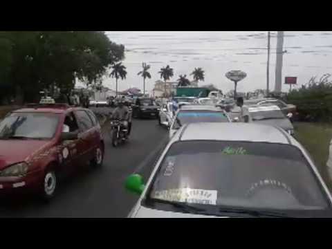 Protesta de Taxistas en Managua
