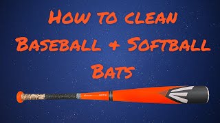 HOW TO CLEAN scuff marks off BASEBALL & SOFTBALL BATS