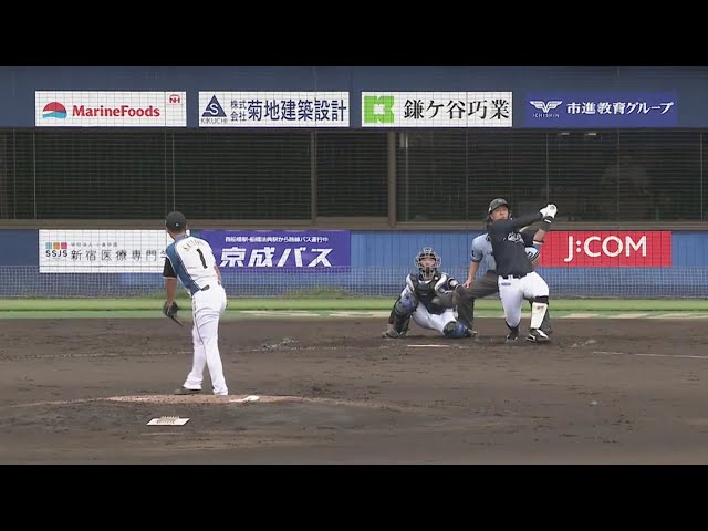 【ファーム】 マリーンズ・山口 初球を捉えた逆転2ランホームラン!! 2020/9/16 F-M(ファーム)