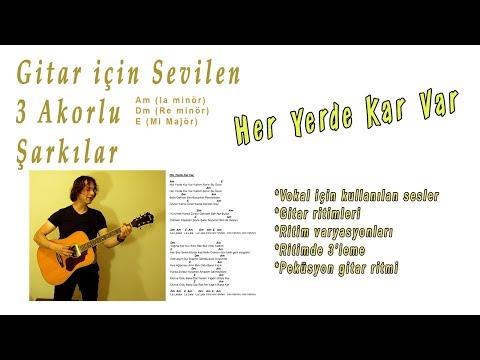 Her Yerde Kar Var-3 Akorlu Şarkılar-Gitar Ritim