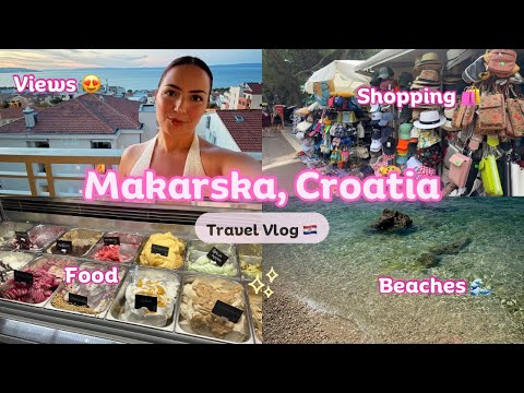 Makarska, Croatia Beach! 🇭🇷 Travel Vlog 2024 | Beaches, shopping, food & more!