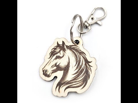 Novelty Horse Shaped Wooden Keyring
