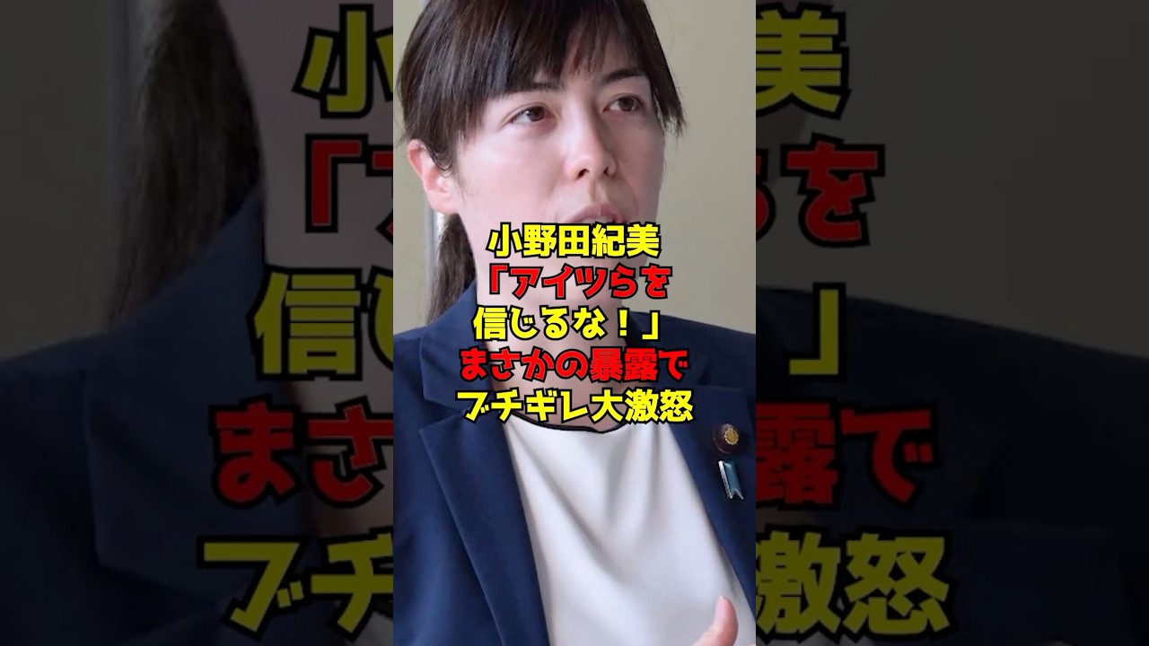 小野田紀美「アイツらを信じるな！」まさかの暴露でブチギレ大激怒#小野田紀美#衆院選#政治#shorts