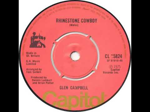 UK New Entry 1975 (244) Glen Campbell - Rhinestone Cowboy