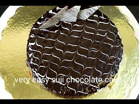Perfect Suji chocolate cake without oven|easy suji cake|homemade garnishing| semolina cake |by सगुणा