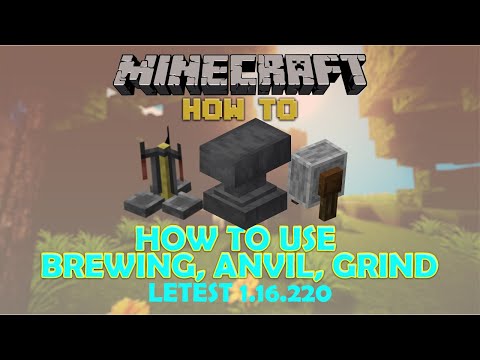 How to use Brewing stand, Anvil, Grind Stone in minecraft pe | Hindi White Clue Gaming