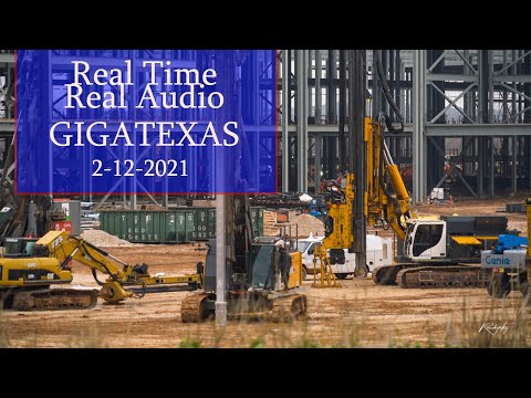 Tesla Giga Texas REAL TIME REAL AUDIO 4K - Cybertruck Gigafactory TeraFactory - Watch them Refuel