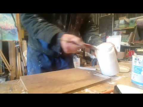 Gesso your boards without brushstrokes.