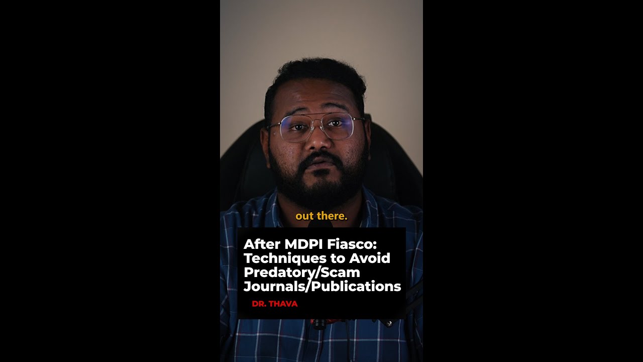 Techniques to Avoid Predatory/Scam Journals/Publications