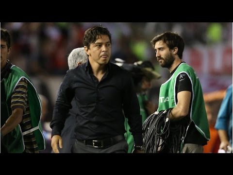 Marcelo Gallardo le agradeció al plantel y a los hinchas tras la victoria ante Boca (HD)