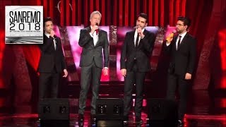 Sanremo 2018 - 2^ serata - Il Volo e Baglioni cantano &quot;Canzone per te&quot;