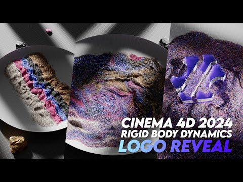 Logo Reveal with Colorful Sand Cinema 2024 Rigid Body Simulation