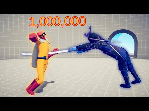 1.000.000 DAMAGE SAMURAI KATANA 1 vs 1 TOURNAMENT - TABS | Totally Accurate Battle Simulator 2023