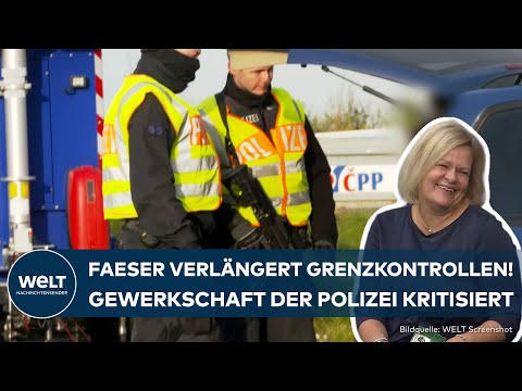 Video Thumbnail: KAMPF GEGEN SCHLEUSERKRIMINALITÄT: Faeser verlängert Grenzkontrollen – Kritik an Polizeigewerkschaft