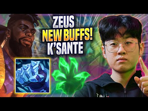 ZEUS TRIES K'SANTE WITH NEW BUFFS! - T1 Zeus Plays K'sante TOP vs Fiora! | Preseason 2023