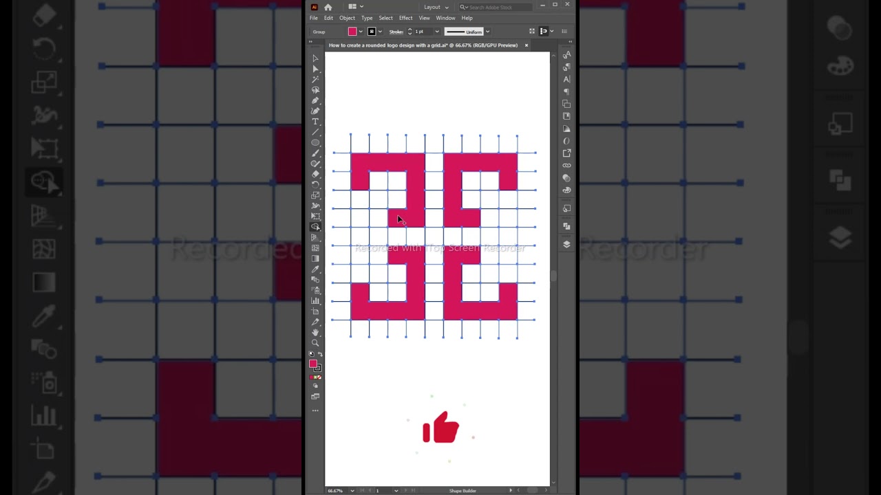 Square shape logo design in Illustrator/HLGRAPHICS