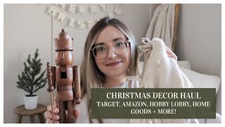 CHRISTMAS 2023 DECOR HAUL | TARGET, AMAZON, HOBBY LOBBY, HOME GOODS + MORE!