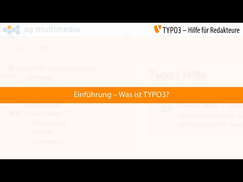 TYPO3 für Redakteure: 00 - Einführung