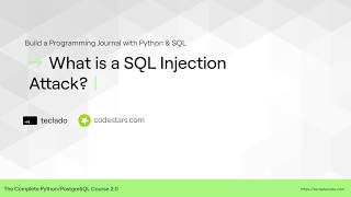 What is a SQL Injection Attack? - The Complete Python/PostgreSQL Course 2.0.