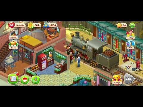 homescapes level 9391-mountain estates 6th area renovation(train station)a peak to pirates adventure