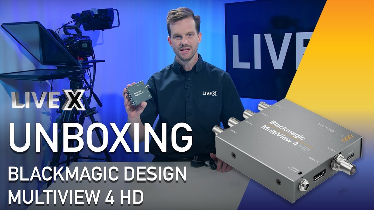 Watch video Unboxing: Blackmagic Design MultiView 4 HD Now Unboxing: Blackmagic Design MultiView 4 HD