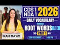 Learn Vocabulary With Rani Ma Am I Root Word FID Explained NDA CDS 1 2026 I English With Rani Mam