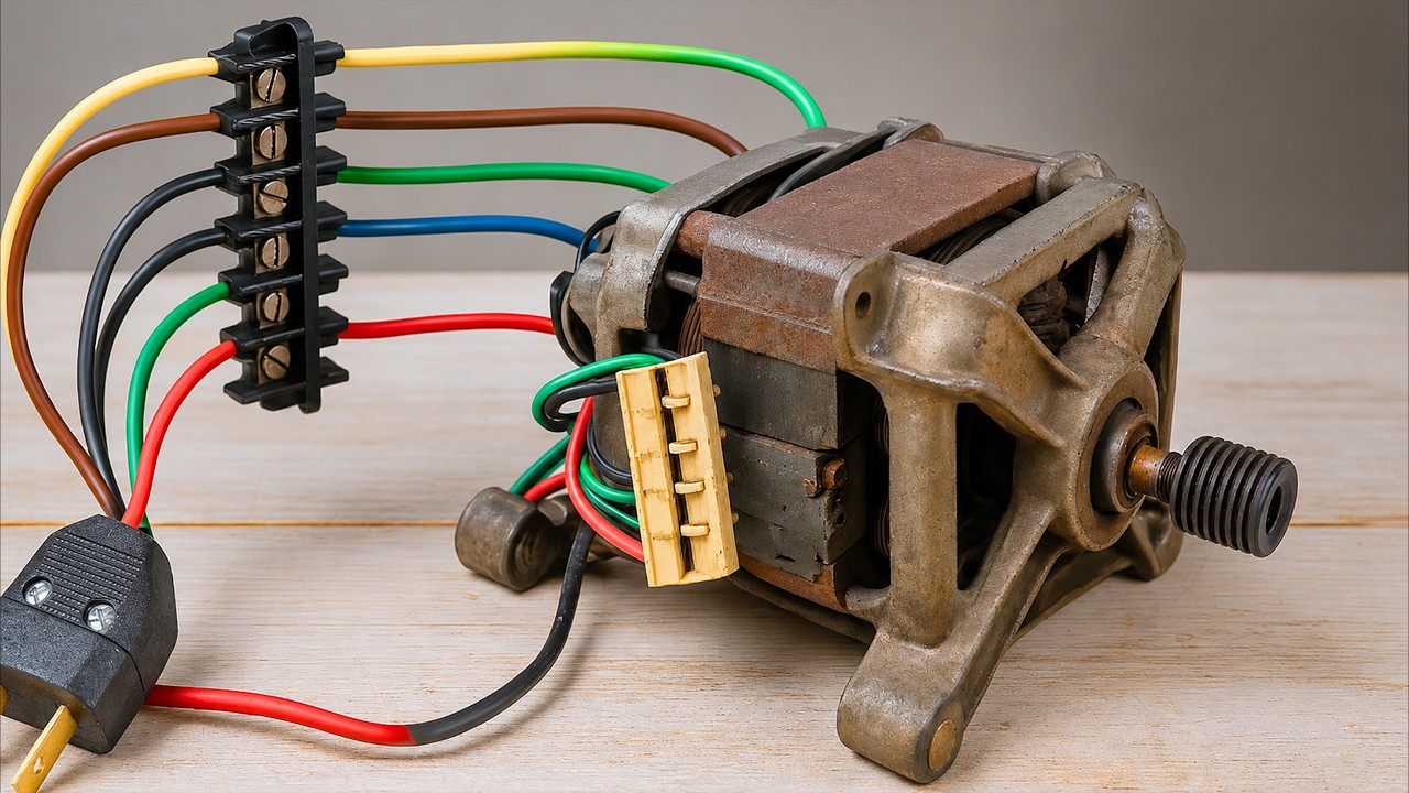 I get Endless Electricity From Washing Machine Motor! Simple And Fast