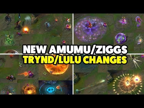 New Amumu/Ziggs/Tryndamere/Lulu Changes on PBE - New Spell VFX Update - League of Legends