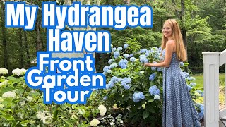💙Front Yard Garden Tour | Hydrangeas | Late Spring