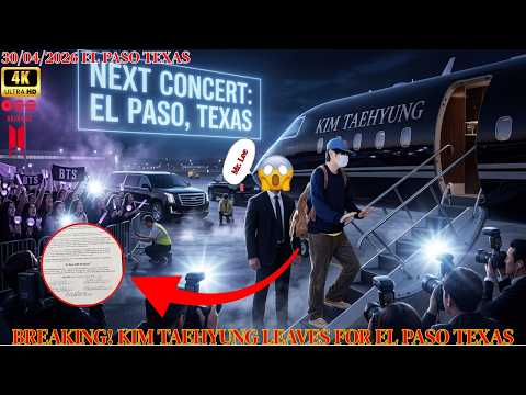 BREAKING! Kim Taehyung Leaves for El Paso Texas | BTS Takes Over the City! Fans Go Crazy