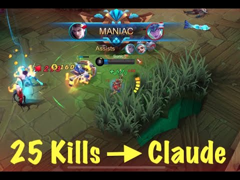 Claude 25 Kills in Brawl Mode - Mobile Legends