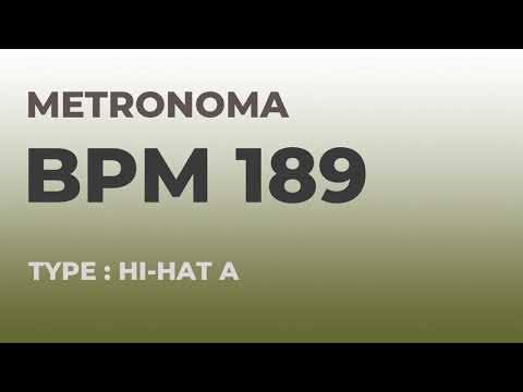메트로놈 | BPM 189 | Metronome | Type : Hi-Hat A