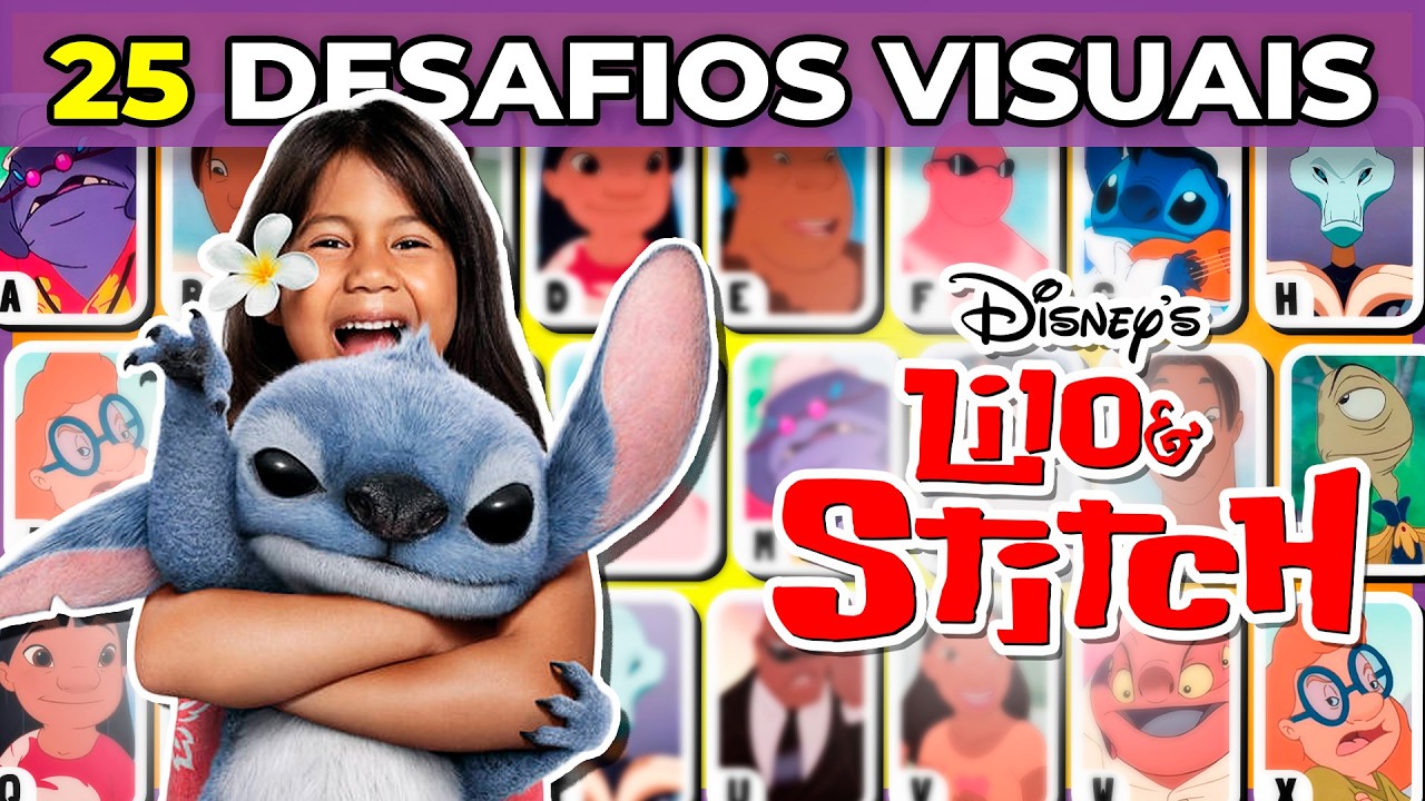 🌸🛸 25 DESAFIOS VISUAIS LILO E STITCH | Jogos para testar sua visão e conhecimentos #MacaQuiz 🐵👽