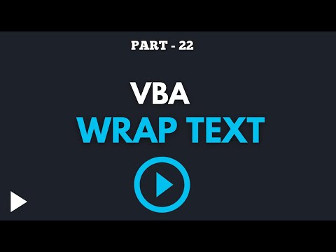 Part 22 - Wrap Text in Excel VBA Macro – Save Time with Smart Automation | Simple Method | Hindi