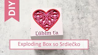 Explosion box s vlastným nápisom 8,6x8,6 cm, 1 ks