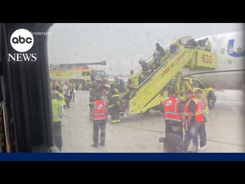 United jet aborts takeoff after tires blow