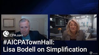#AICPATownHall replay: Lisa Bodell on simplification and time management