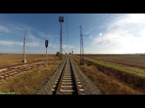 Bulgarian railways cab ride: Stara Zagora - Straldzha @ 150 km/h