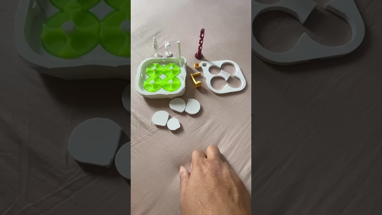 Fully 3d Printed Polar Bears Ice Skating or Dancing