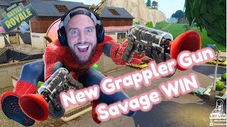AchilleFPS - NEW GRAPPLER GUN SAVAGE WIN | (Fortnite BR Full Match)