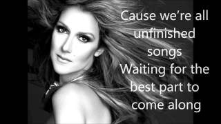 Celine Dion Unfinished Song lyrics+pictures