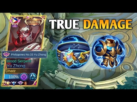 UNDERRATED TRUE DAMAGE BUT, CAN BURST TANKY ENEMY WITHIN SECONDS! | YU ZHONG PERFECT COMBO - MLBB