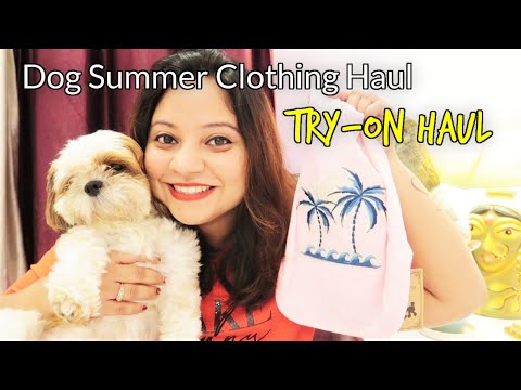 Summer Shopping haul 2021 | Shopping haul for Dogs | Dog summer clothing try on haul Video