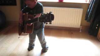 Odhran Hendrix writing a song for his sick Daddy July 2009 Black Water Child written by Fionn Regan