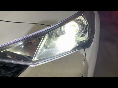 Hyundai Solaris - установка Bi-Led модулей Aozoom A5+